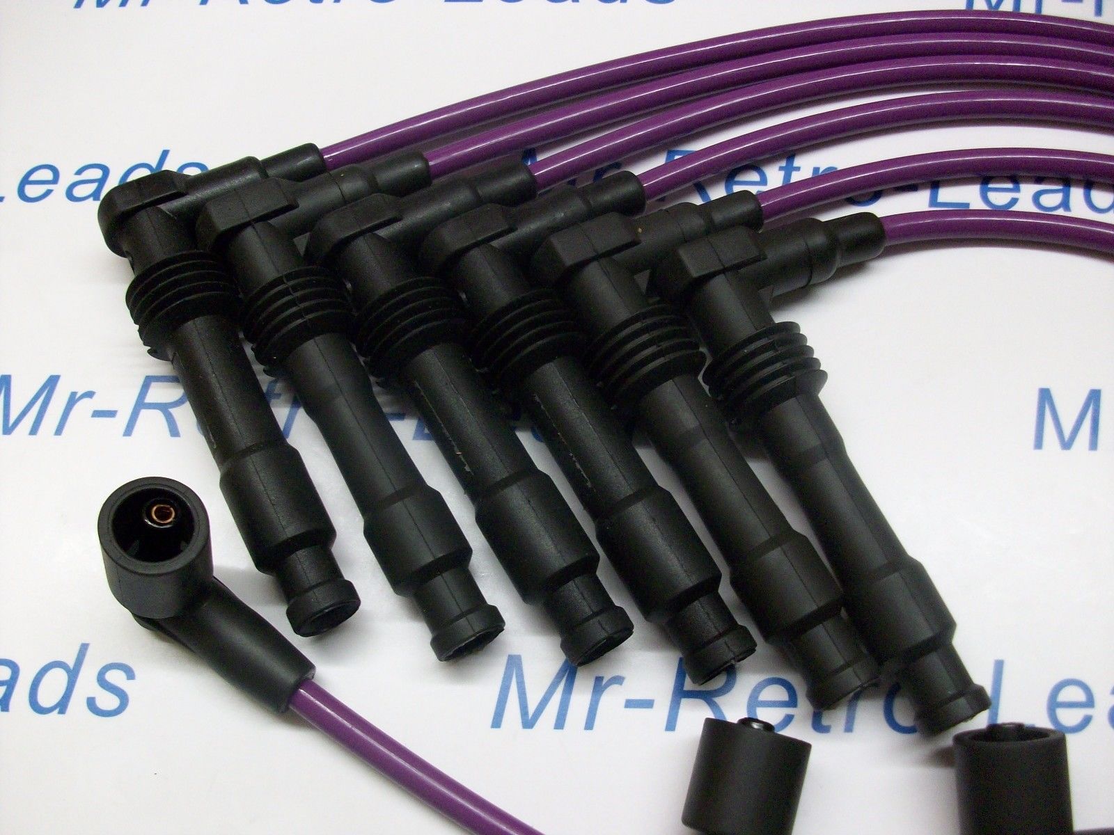 Purple 8mm Performance Ignition Leads To Fit Vauxhall Opel Omega V6. Pin Coil..