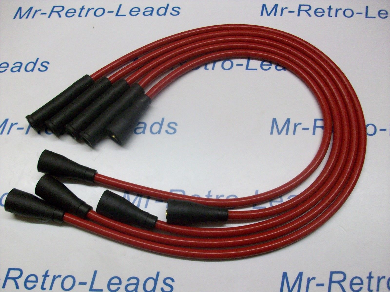 Red 8.5mm Performance Ignition Leads Fit. Fiat 124 Sport 124 Spider 125 132 Ht