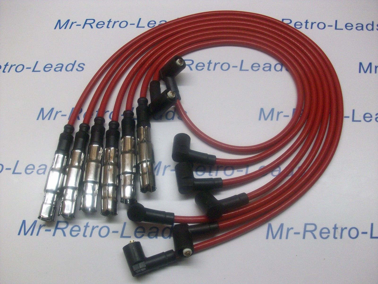 RED 8.5MM PERFORMANCE IGNITION LEADS VR6 OBD1 CORRADO VR6 PASSAT QUALITY LEADS