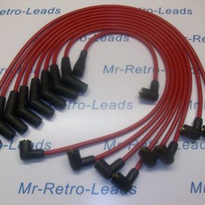 Red 8mm Ignition Leads For Ford Mustang V8  65 - 73 Cougar Lucas Cap Quality Ht.