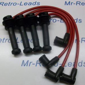 Red 8mm Performance Ignition Leads Will Fit Ford Focus Zetec 1.8  Silver Top..