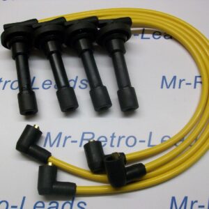 Yellow 8mm Performance Ignition Leads Will Fit Honda Civic D16 Dohc Engines Ht.