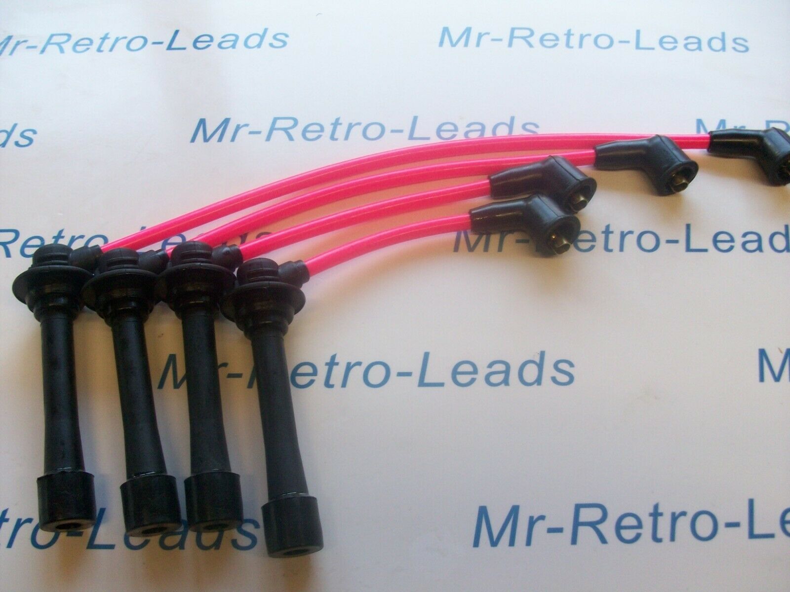 8mm Red HT Leads & Bosch Spark Plugs Set For Mazda MX-5 Mk1 Mk2 1.6 1.8