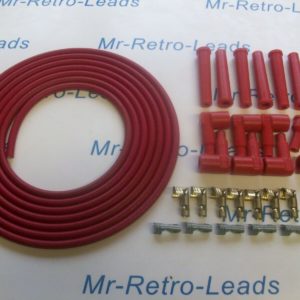 All Red 8.5mm Performance Ignition Lead Kit For Kit Cars 6 Cly 4 Meters Kit-car