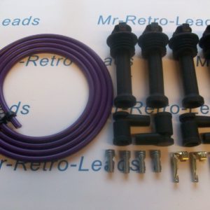 Purple 8mm Performance Ignition Lead Kit For The Black Top Kit Cars 111mm Boots