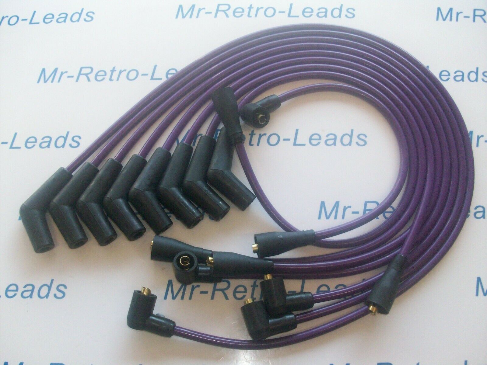Purple 8mm Performance Ignition Leads For Tvr Chimaera V8 Lucas Distributor