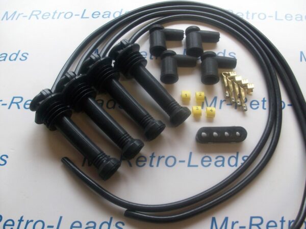 Black 8mm Performance Ignition Lead Kit St170 Silver Top Kitcar Part Built Set