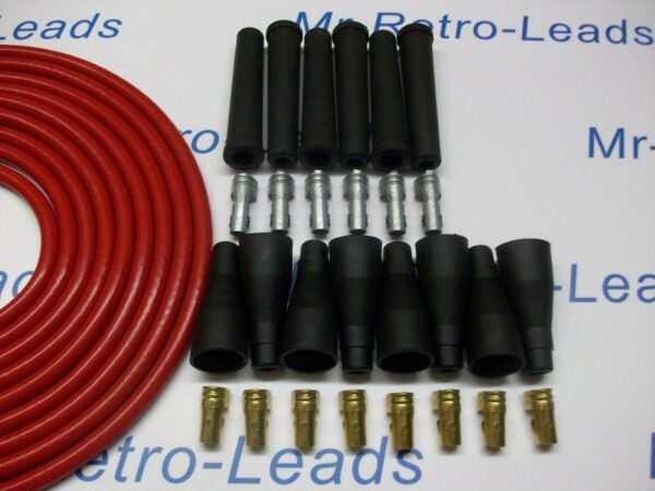 Red 8.5mm Performance Ignition Lead Kit Cable 6 Cil 4 Meters Kit Cars Kit Ht..