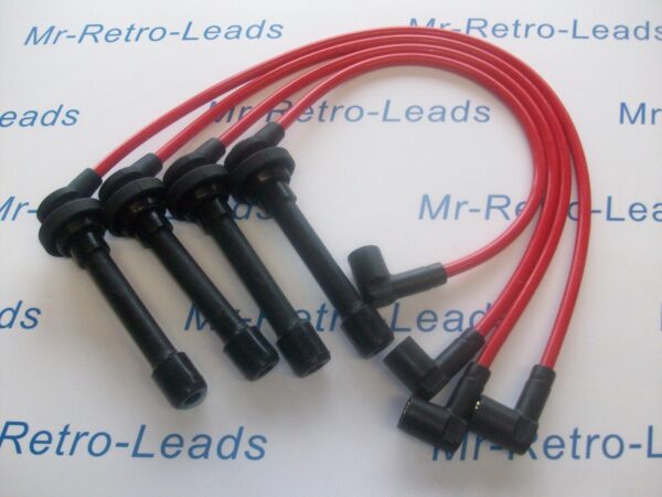 Red 8mm Performance Ignition Leads For Civic D Series Aerodeck 1.4i 15 16 16v