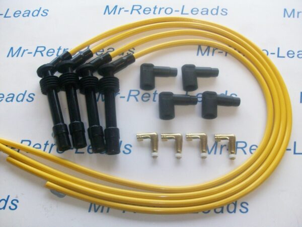 Yellow 8mm Performance Ignition Lead Kit C20xe 2.0 Astra Cavalier Ideal 4 Racing
