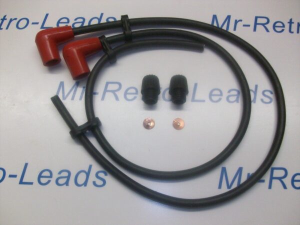 2 Ignition Leads Triumph Bsa Ajs Norton Matchless Ariel Magneto Red Cap Wc300 Oe
