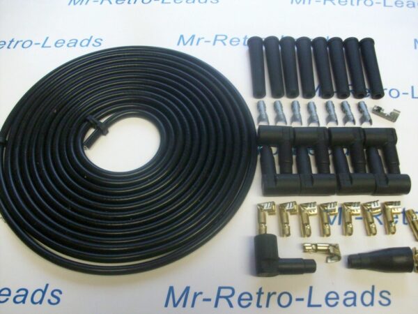 All Black 8mm Performance Ignition Lead Kit For Kit Cars V8 6 Meters Kit-car Ht