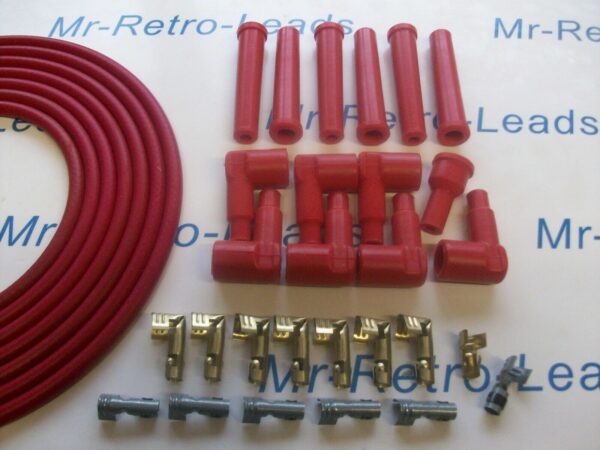All Red 8.5mm Performance Ignition Lead Kit For Kit Cars 6 Cly 4 Meters Kit-car