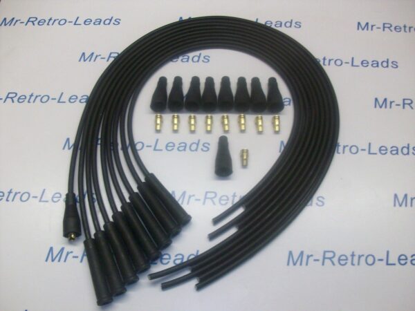 Black 7mm Ignition Lead Kit Copper Core For The Pilot V8 Ht All The Older Cars