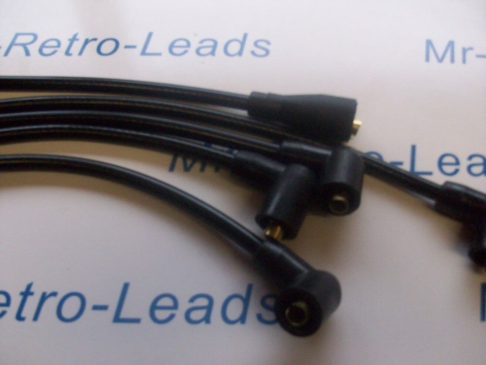 thumbnail image 2 of AccuSpark Black & Yellow Braided HT Leads For Classic Mini A-Series Engines | High-Performance Ignition Leads, Retro Style 2 of 9