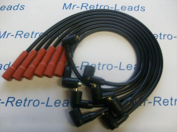 Black 8mm Performance Ignition Leads Cortina 2.3 V6 Oe Retro Look Quality Leads