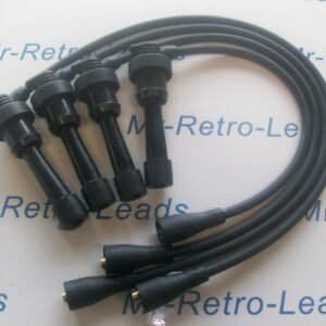 Black 8mm Performance Ignition Leads Lancer Gsr 1.8 Turbo Colt Gti 4g93 Engines