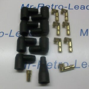 Black Ignition Lead Distributor Boots And Terminals Kit Covers  X6 V6  Kit Car