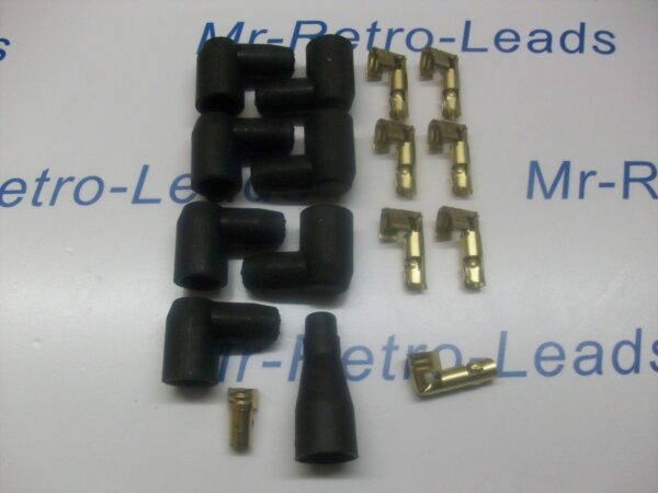 Black Ignition Lead Distributor Boots And Terminals Kit Covers  X6 V6  Kit Car