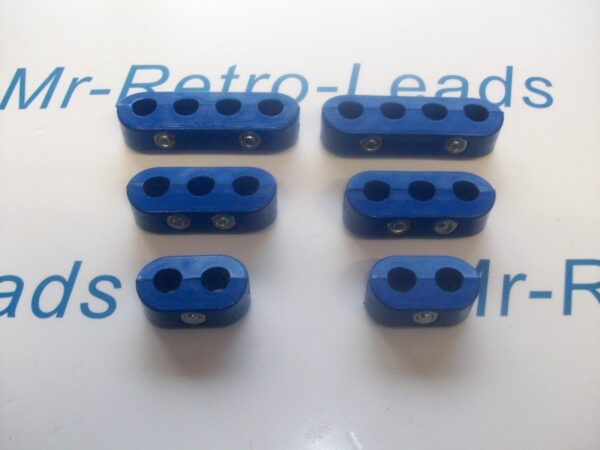 Blue 8.5mm Spark Plug Ignition Lead Separator Holder Clamp Spacer For The V8 Car