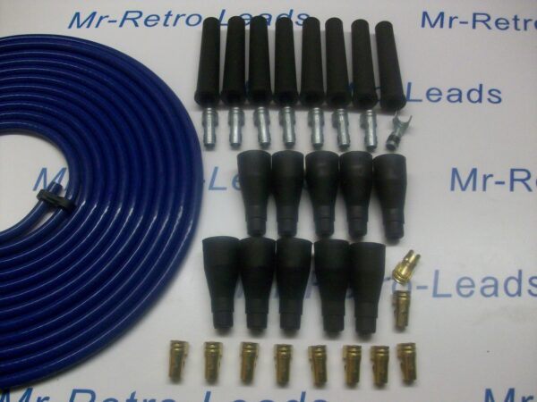 Blue 8mm Performance Ignition Lead Kit Lead For V8 Car 6 Meters Kit Car Quality.