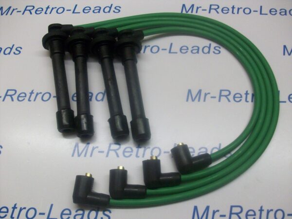 Green 8mm Performance Ignition Leads For The Civic Coupe 1.6i 1.5i 16v Vtec Crx
