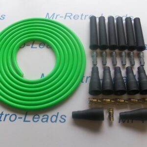 Lime Green 8mm Performance Ignition Lead Kit 6 Cyl 4 Meters Kit Car Quality Lead