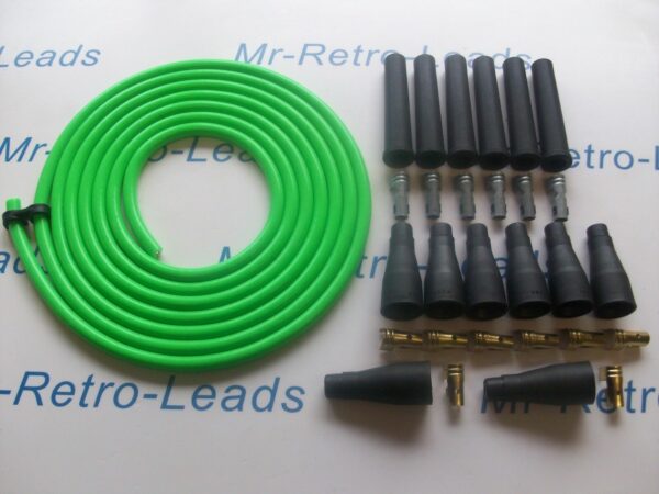Lime Green 8mm Performance Ignition Lead Kit 6 Cyl 4 Meters Kit Car Quality Lead