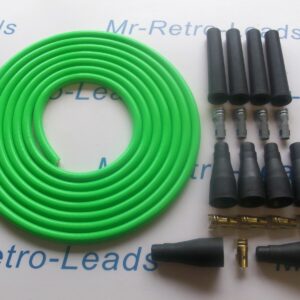 Lime Green 8mm Performance Ignition Lead Kit 4 Cyl Kit Car 3 Meters Quality Lead