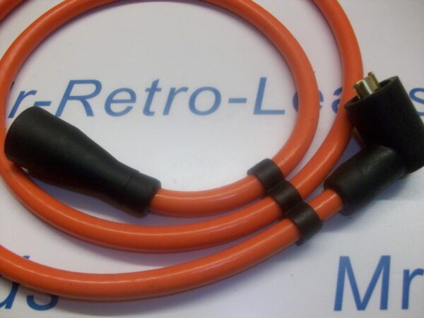 Orange 8mm Extra Long Ignition Lead Coil Cars From 50s  70s And More 1.5 Meter