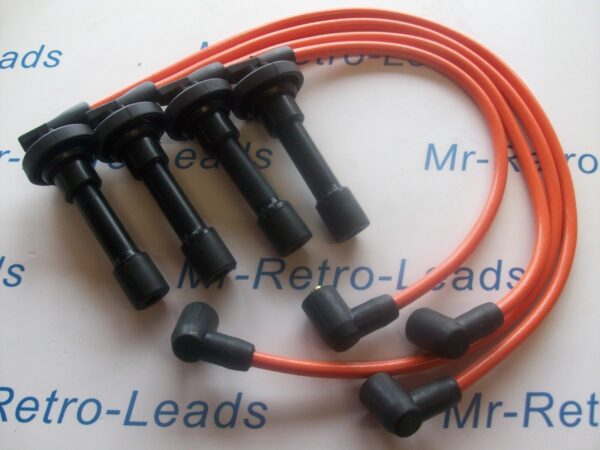 Orange 8mm Performance Ignition Leads For The Civic D16 Dohc Engines Quality Ht