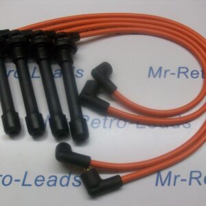 Orange 8mm Performance Ignition Leads For The Civic 2.0i 1.8i 1.6i 1.5i 1.4i 16v