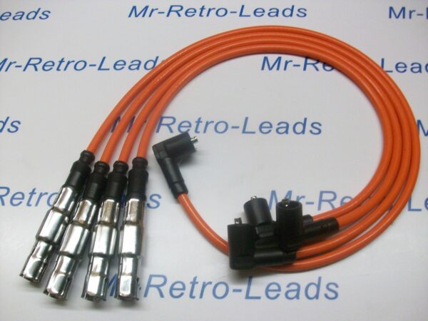 Orange 8mm Performance Ignition Leads Golf Polo Lupo 1.0 1.4 Quality Ht Leads