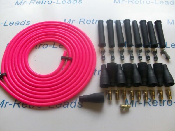 Pink 8mm Performance Ignition Lead Kit Lead For V8 Car 6 Meters Kit Car Quality.