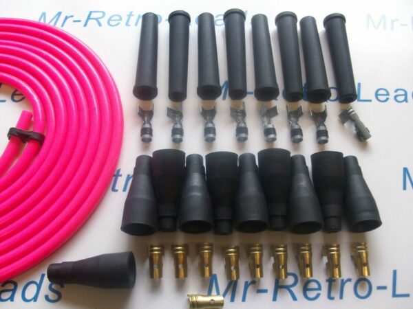 Pink 8mm Performance Ignition Lead Kit Lead For V8 Car 6 Meters Kit Car Quality.