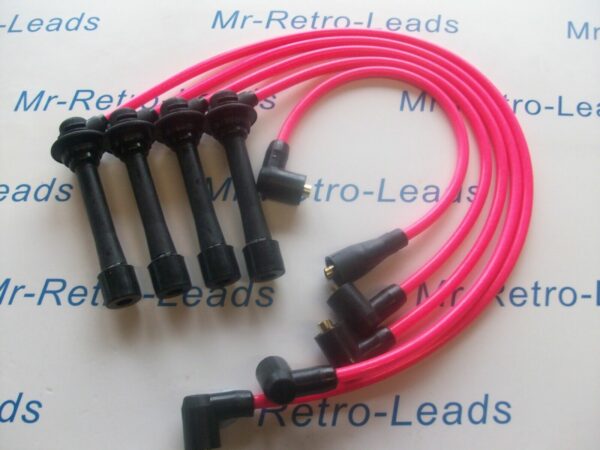 Pink 8mm Performance Ignition Leads Micra Mk1 323 1.8 Engine Code Ma12 Am10 16v