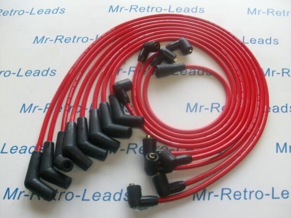 Red 8.5mm Performance Ignition Leads Chevrolet Chevy Big Block 454 Din Cap