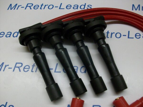 Red 8.5mm Performance Ignition Leads For The Civic B16 B18 Dohc Engines Quality