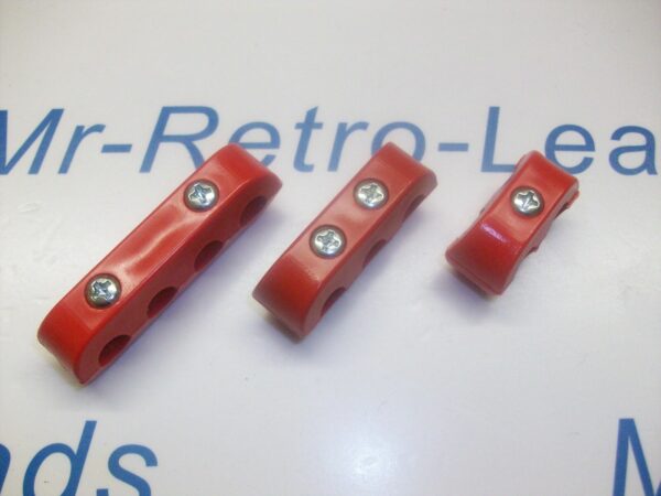 Red 8.5mm Spark Plug Ignition Lead Separator Holder Clamp Spacer Separator Kit