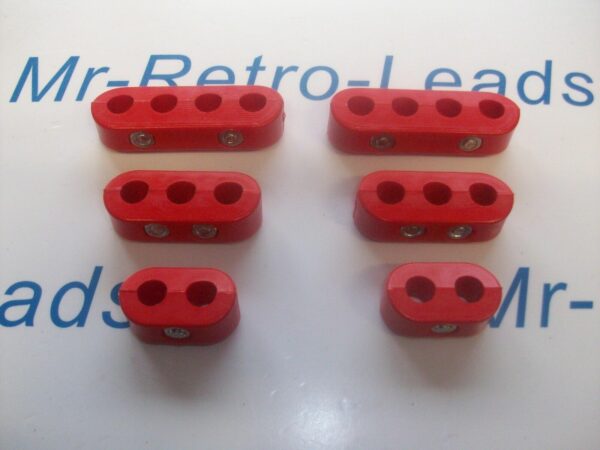 Red 8.5mm Spark Plug Ignition Lead Separator Holder Clamp Spacer For The V8 Cars