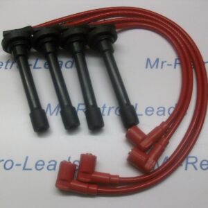 Red 8mm Performance Ignition Leads To Fit Type R Accord Prelude 2.2 2.0 Vtec 4ws
