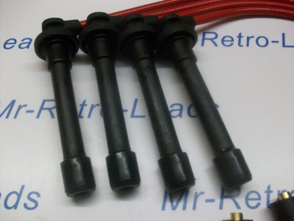Red 8mm Performance Ignition Leads For The Civic Coupe 1.6i 1.5i 16v Vtec Crx
