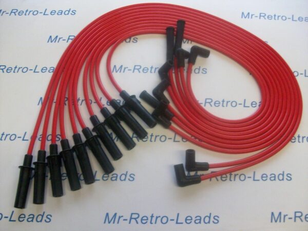 Red 8mm Performance Ignition Leads For Dodge Viper V10 Quality Hand Built Leads.