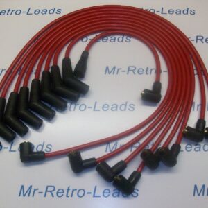 Red 8mm Performance Ignition Leads For The Mustang V8  65 - 73 Cougar Lucas Cap