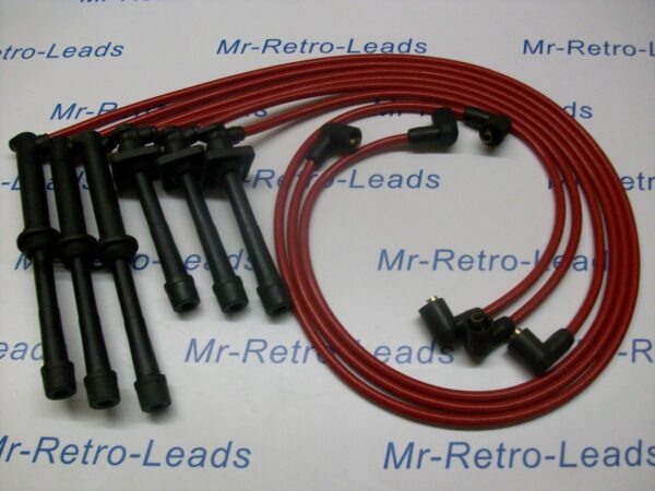 Red 8mm Performance Ignition Leads For The Probe V6 24v 323 626 Mx-3 6 Xedos 6 9