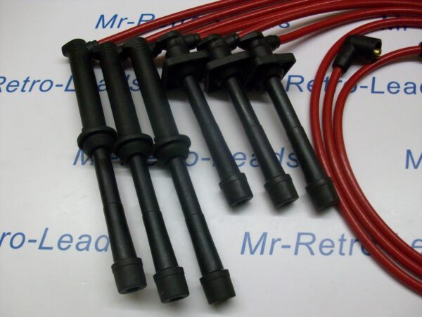 Red 8mm Performance Ignition Leads For The Probe V6 24v 323 626 Mx-3 6 Xedos 6 9