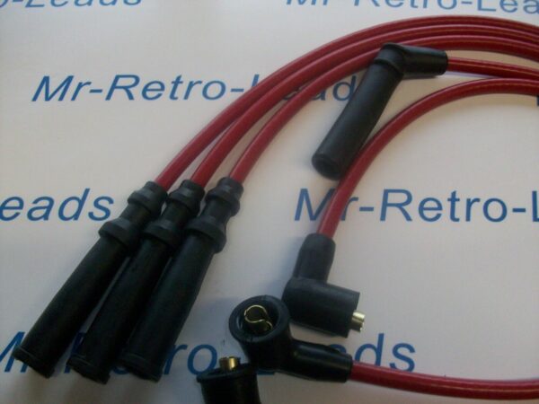 Red 8mm Performance Ignition Leads Figaro Coupe 1.0 Turbo 91 > 92 Quality Leads