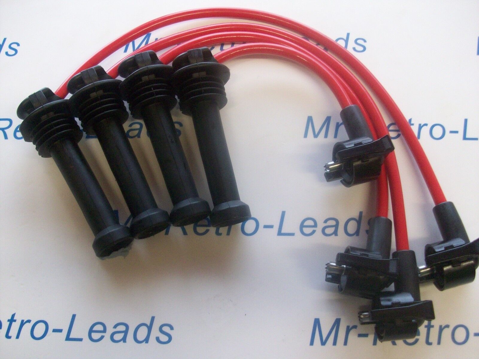 AccuSpark Red 8mm Silicon HT Lead Set For MG Midget 1098/1275cc – Made In UK
