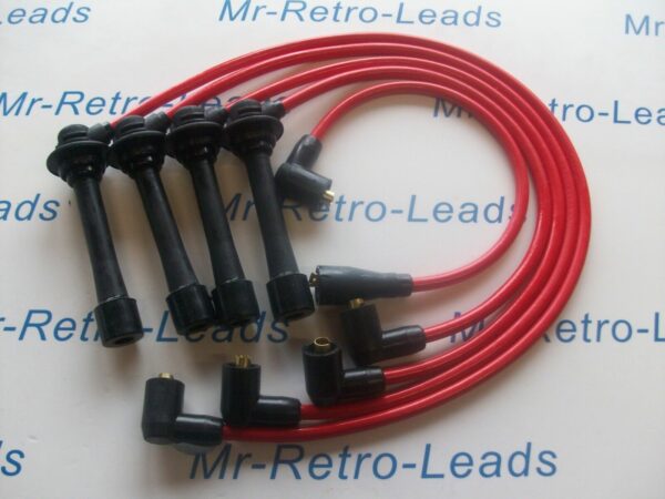 Red 8mm Performance Ignition Leads Micra Mk1 323 1.8 Engine Code Ma12 Am10 16v