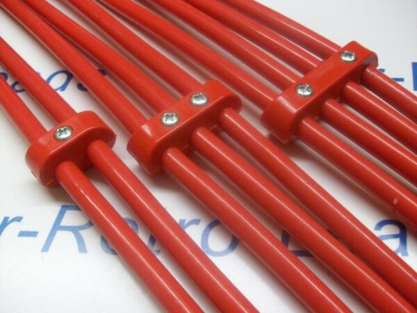 Red 8mm Performance Ignition Lead Kit Holders Numbers For Kit Cars 3 Meters Lead